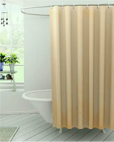 Stylish Pvc Waffle Wave Bathroom Shower Curtains With 16 Hooks 54 X 108 Inches Pack Of 2 Colour Beige