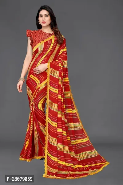 Beautiful Georgette Saree with unstitched Blouse piece for Women