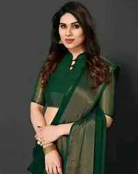 Beautiful Chiffon Saree with Blouse Piece-thumb1