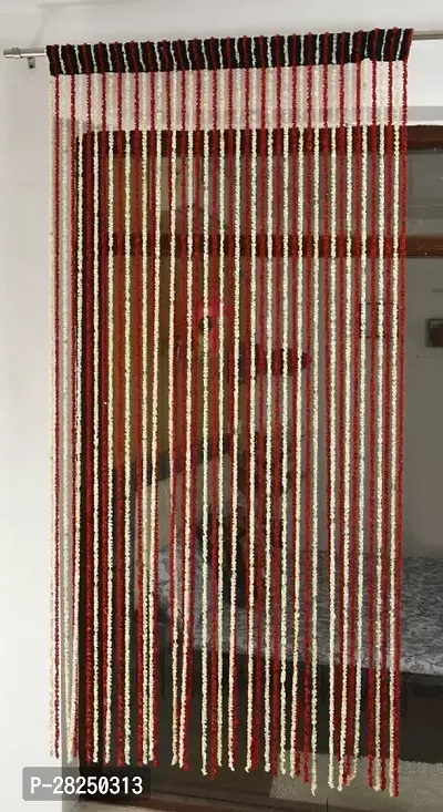 Stylish Multicoloured Net Embroidered Door Curtains