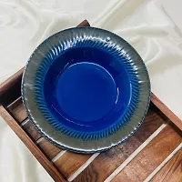 Studio Pottery Blue Glazed Pasta Plates (Set of 2)-thumb3