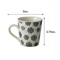 Black Pansy Flower Coffee Mug (Set of 2)-thumb4