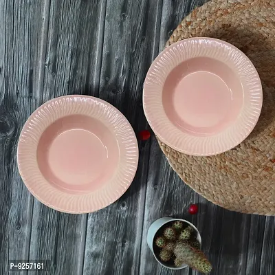 Studio Pottery Flamingo Pink Pasta Plates (Set of 2)