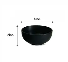 Useful Black Ceramic Matte Dinner Plates And Bowl - Set of 2-thumb1