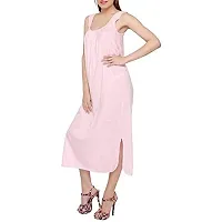 TI AMO Women's Cotton Long Slips Full Length Camisole Combo Set of 2 (Light Pink  Aqua)-thumb4