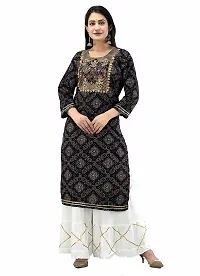 TI AMO Women's Kurta Sharara Set with Embroidery and Gotta Work/Ethnic Straight Kurti  Sharara Set-thumb3