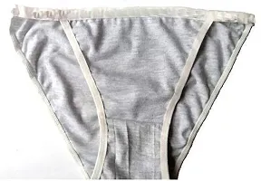 TI AMO Women's Cotton Bikini Panty (Panty Kimvin_01_Red  Grey_Free Size)-thumb1