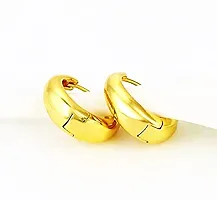 TRINETRI Fashions Gold Plated Fashionable Glamorous small Kaju Kan Bali Hoop Earrings Ear rings for Boys and Men-thumb3