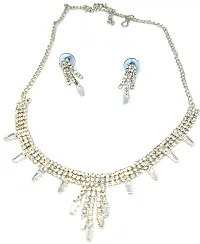 TRINETRI White Daimonds AD Designer Wedding Jewellery Set Necklace Set for Women/Girls-thumb1