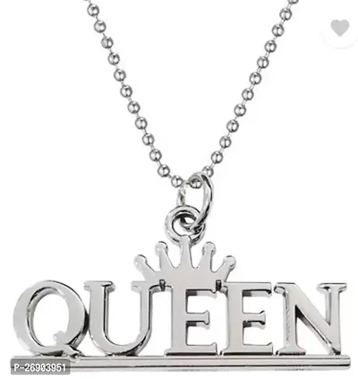 TRINETRI Queen Name Letter Locket Chain Necklace For girls girlfriend women Stainless Steel Locket-thumb3