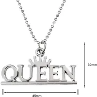 TRINETRI Queen Name Letter Locket Chain Necklace For girls girlfriend women Stainless Steel Locket-thumb1