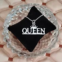 TRINETRI Queen Name Letter Locket Chain Necklace For girls girlfriend women Stainless Steel Locket-thumb4