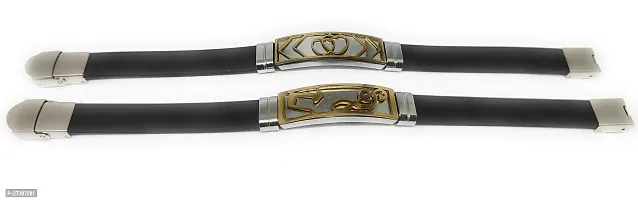 TRINETRI trending Black Stainless Steel copper  Gold plated couple Heart's  Music symbole design couple  Best Friends Band bracelet for men  women-thumb3
