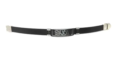 Trending Black Stainless Steel Silicon Wrist Love Bracelet-thumb1