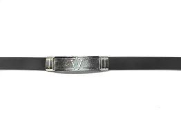 Trending Black Stainless Steel Silicon Wris Crown Fancy Band  Bracelet Men-thumb3