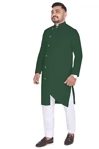 Mens Solid Kurta and Pyjama Set-thumb3