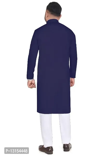 Mens Solid Kurta and Pyjama Set-thumb2