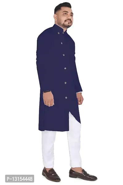 Mens Solid Kurta and Pyjama Set-thumb3