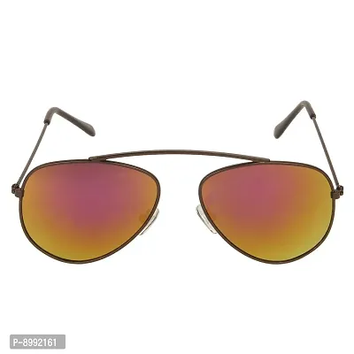 Arzonai Hartley Aviator Shape Brown-Orange UV Protection Sunglasses For Men  Women [MA-099-S1 ]-thumb3