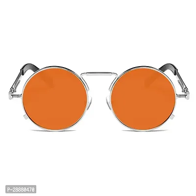 Modern Orange Metal Sunglasses-thumb2