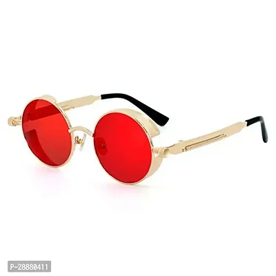 Modern Red Metal Sunglasses-thumb0