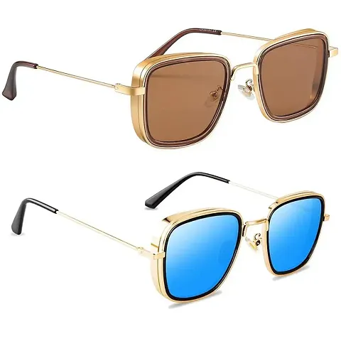 Modern Metal Sunglasses Pack Of 2