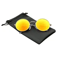 Fabulous Orange Metal UV Protected Sunglasses For Men-thumb4