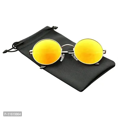 Fabulous Orange Metal UV Protected Sunglasses For Men-thumb5