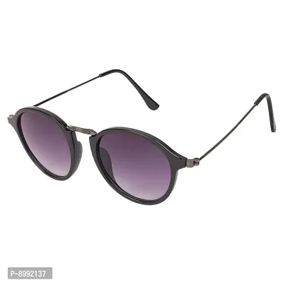 Arzonai Dextor Round Black-Black UV Protection Sunglasses For Men  Women [MA-081-S3 ]