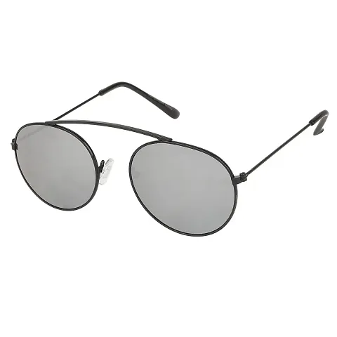 Arzonai Flynn Oval Shape Mirrored UV Protection Sunglasses For Men Women [MA-199-S2 ]