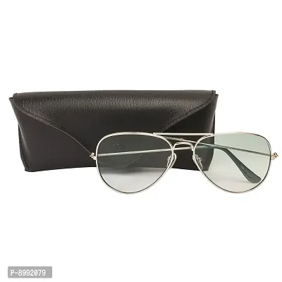 Arzonai Classic Aviator Shape Silver-Green UV Protection Sunglasses For Men  Women [MA-008-S4 ]-thumb5