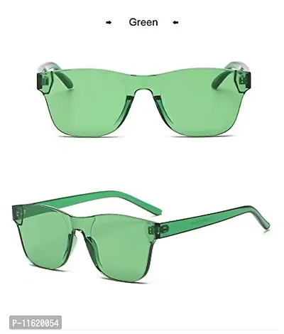 Fabulous Green Plastic UV Protected Sunglasses For Men-thumb2