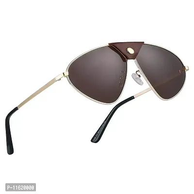 Fabulous Brown Metal UV Protected Sunglasses For Men