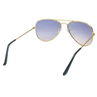 Arzonai Classic Aviator Shape Golden-Blue UV Protection Sunglasses For Men  Women [MA-008-S8 ]-thumb4