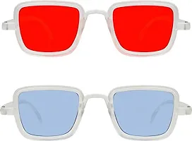 Modern Multicoloured Plastic Sunglasses Pack Of 2-thumb1