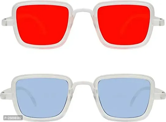 Modern Multicoloured Plastic Sunglasses Pack Of 2-thumb2