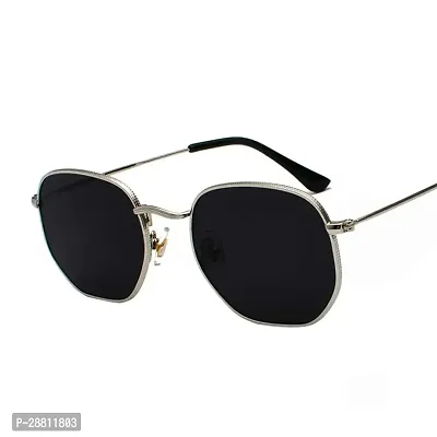Black Color Uv Protection Hexagonal Sunglasses/Frame For Women