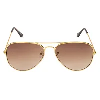 Arzonai Classic Aviator Shape Golden-Brown UV Protection Sunglasses For Men  Women [MA-008-S6 ]-thumb2