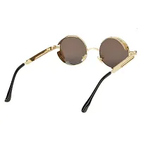 Modern Blue Metal Sunglasses-thumb4