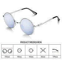 Modern Silver Metal Sunglasses-thumb2