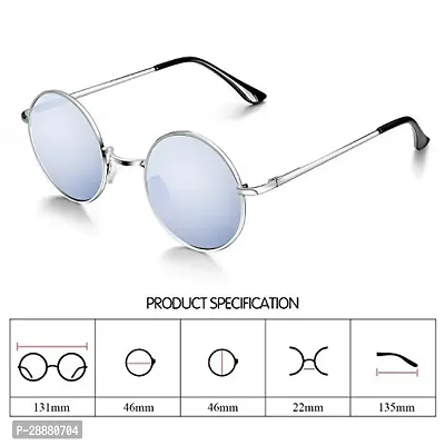 Modern Silver Metal Sunglasses-thumb3