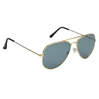 Arzonai Classics Aviator Golden-Green UV Protection Sunglasses For Men  Women |MA-095-S17|-thumb1