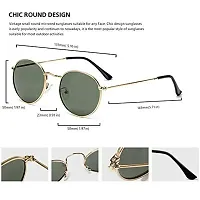 Modern Green Metal Sunglasses-thumb2