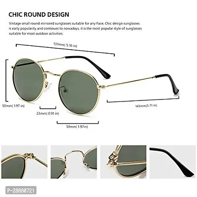 Modern Green Metal Sunglasses-thumb3