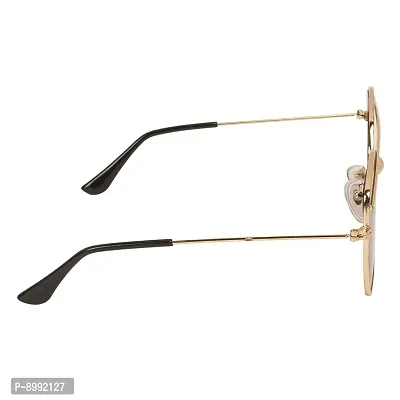 Arzonai Bennett Retro Square Shape Golden-Orange Mirrored UV Protection Sunglasses For Men  Women [MA-036-S3 ]-thumb4