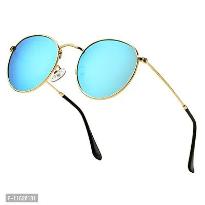 Fabulous Blue Metal UV Protected Sunglasses For Men