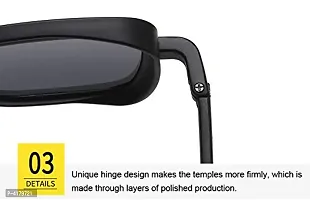 Trendy Black Rectangle Sunglass For Men And Women-thumb4