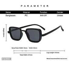 Trendy Black Rectangle Sunglass For Men And Women-thumb3