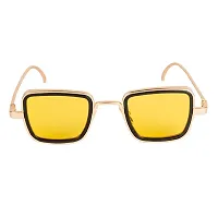 Trendy Yellow Metal Square Sunglass For Men And Boys-thumb2