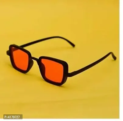 Trendy Red Rectangle Sunglass For Men And Women